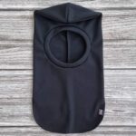 Lasten musta merinovilla kypärämyssy