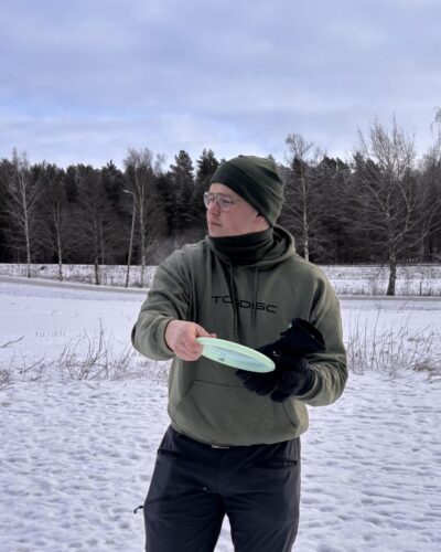 Miesten ohut vihreä merinovillapipo.