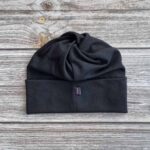 Aikuisten musta merinovilla ponnaripipo