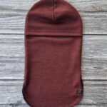 Lasten rubiininpunainen merinovilla kypärähuppu