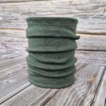 Lasten metsänvihreä merinovilla tuubihuivi