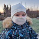 Lasten luonnonvalkoinen merinovilla kypärähuppu