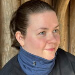 Aikuisten sininen merinovilla tuubihuivi