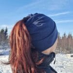 Aikuisten sininen merinovilla ponnaripipo