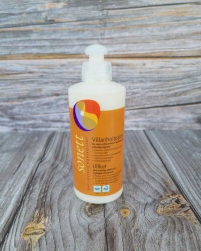 Sonett merinovillan hoitoaine.