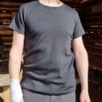 Miesten merinovilla t-paita – Musta