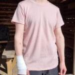 Miesten merinovilla t-paita – Vaaleanpunainen