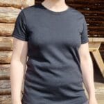 Naisten merinovilla t-paita – Musta