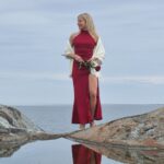 Merinovilla kaulahuivi / hartiahuivi - Luonnonvalkoinen