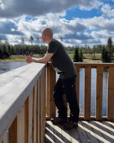 Miesten merinovilla t-paita – Metsänvihreä