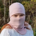 Aikuisten merinokypärämyssy kasvosuojalla - Vaaleanpunainen