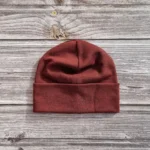 Merino-Mütze für Kinder und Jugendliche - Rubinrot