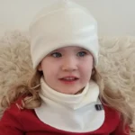Merino-Halswärmer für Kinder und Jugendliche - Wollweiß