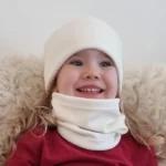 Merino-Schlauchschal für Kinder und Jugendliche - Wollweiß